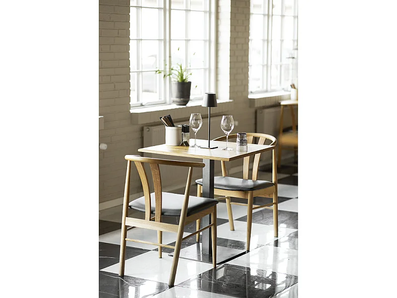 LIDO-Table de café en chêne massif 70x70x cm