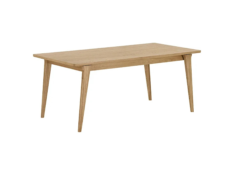 BONA-Table à manger avec allonge 8/10 personnes 180 cm, chêne