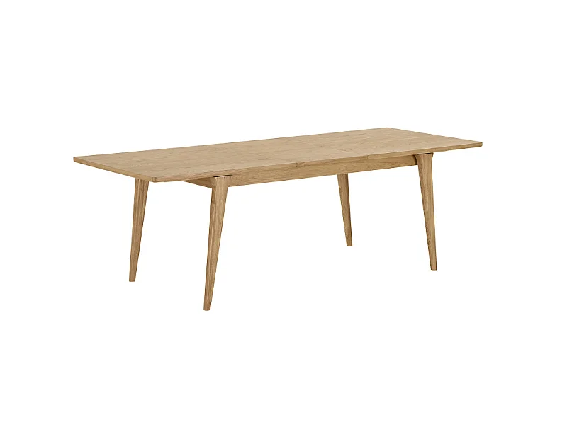 BONA-Table à manger avec allonge 8/10 personnes 180 cm, chêne