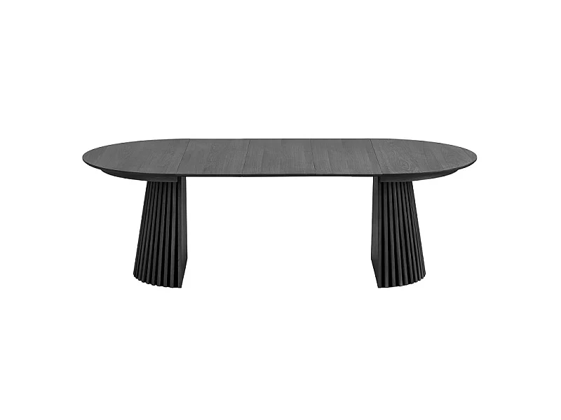 KAIRN-Table extensible ø120cm (160/200/240) chêne noir