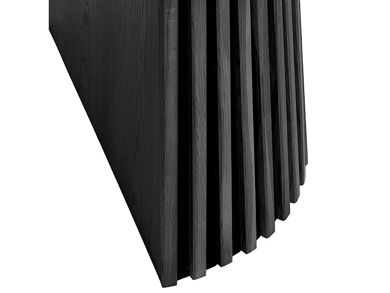 KAIRN-Table extensible ø120cm (160/200/240) chêne noir