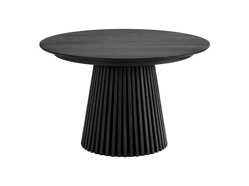 KAIRN-Table extensible ø120cm (160/200/240) chêne noir