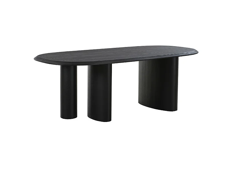 NEVADA- Table à manger 6/8 personnes 210 cm frêne noir