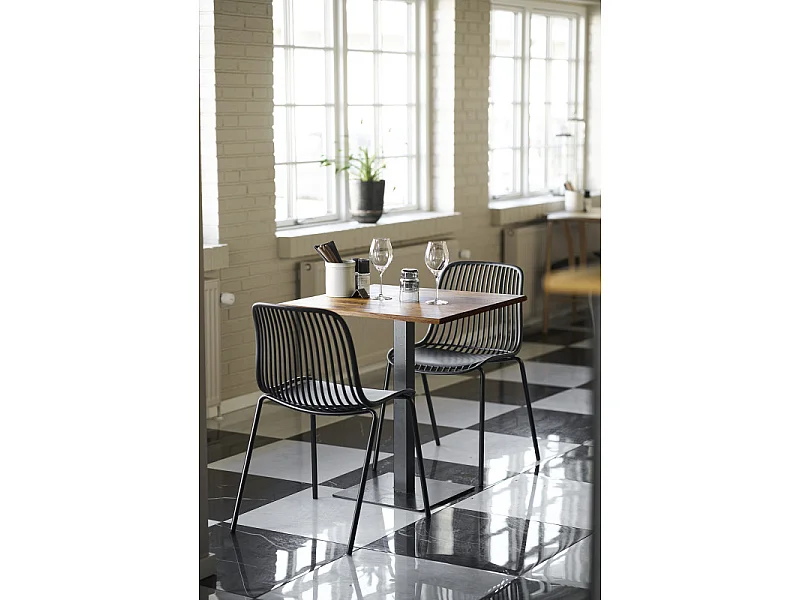 LIDO-Table de café en chêne massif fumé 70x70x cm