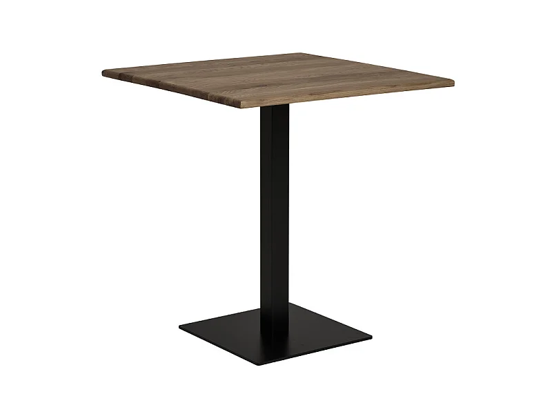LIDO-Table de café en chêne massif fumé 70x70x cm