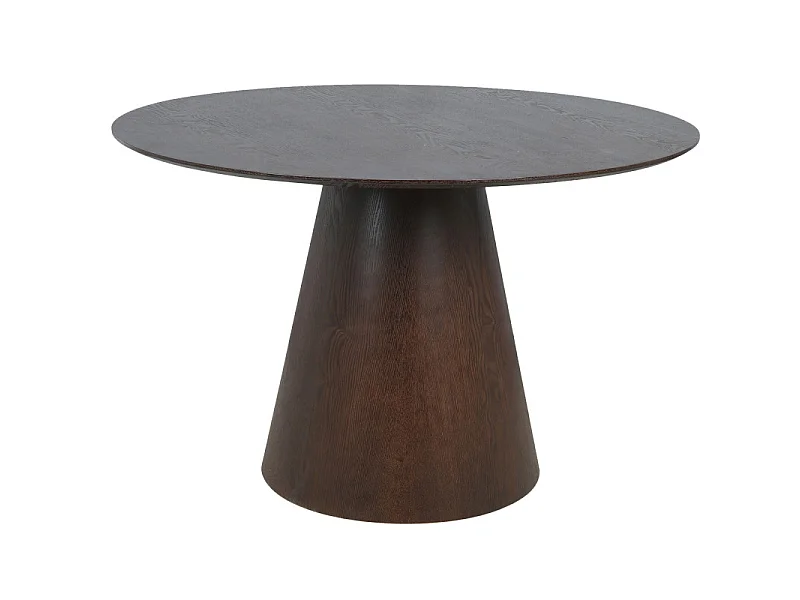 DOMIO- Table à manger ronde 4 personnes ø120 cm noyer