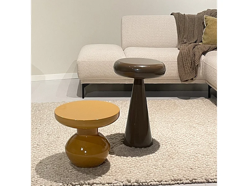 LOU-Table basse d'appoint acier laqué Mustard