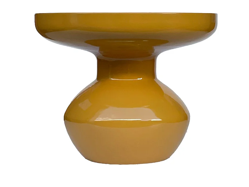 LOU-Table basse d'appoint acier laqué Mustard