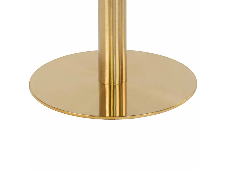 COOPER-Table de bar décor marbre et laiton ø70x105 cm