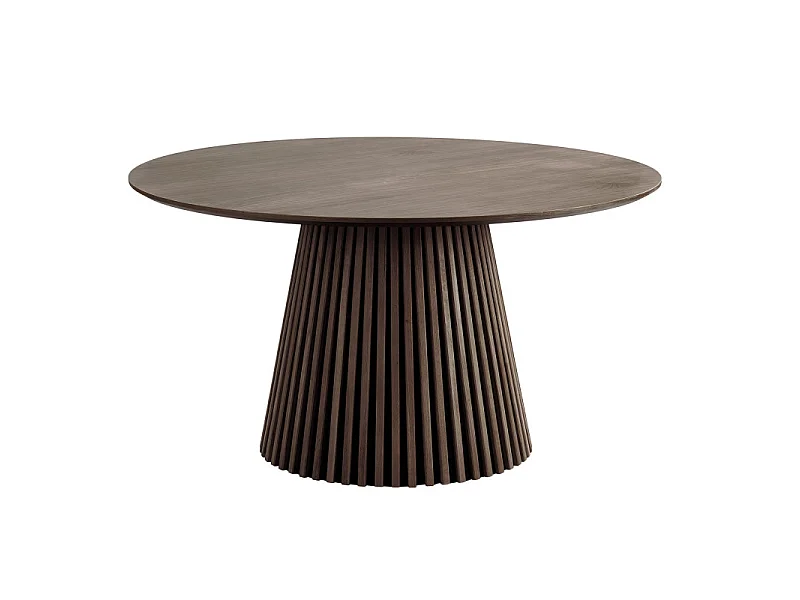 KAIRN- Table à manger ronde 4/6 personnes ø140 cm chêne fumé