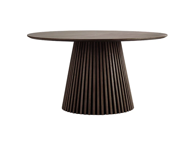 KAIRN- Table à manger ronde 4/6 personnes ø140 cm chêne fumé