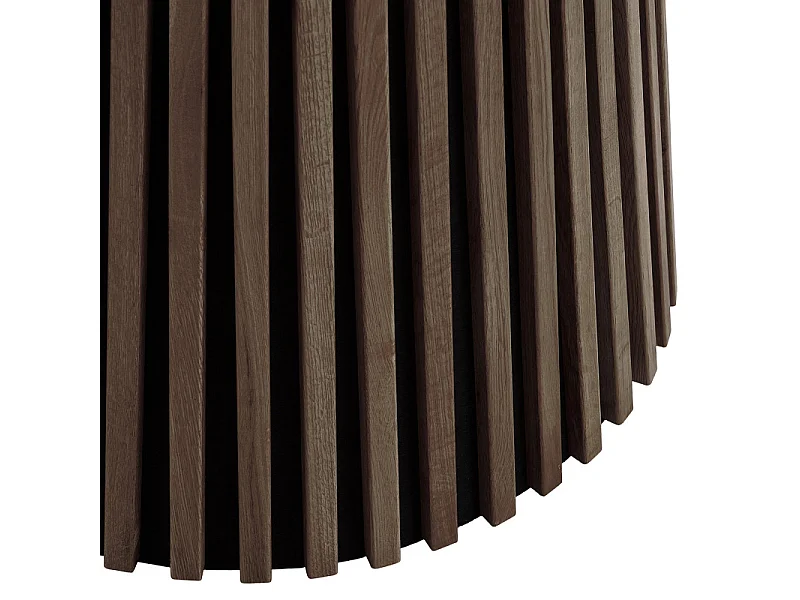 KAIRN- Table à manger ronde 4 personnes ø120 cm chêne fumé
