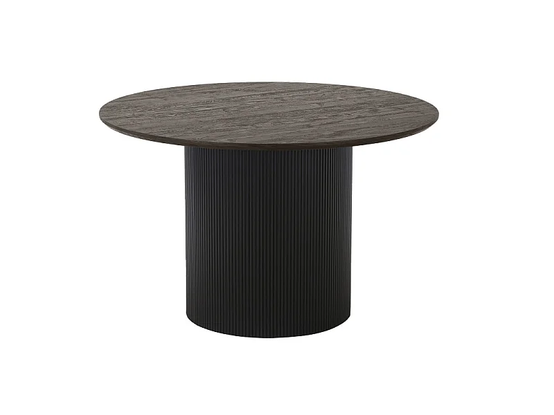 MIDO- Table à manger ronde 4 personnes  ø120 cm brun foncé