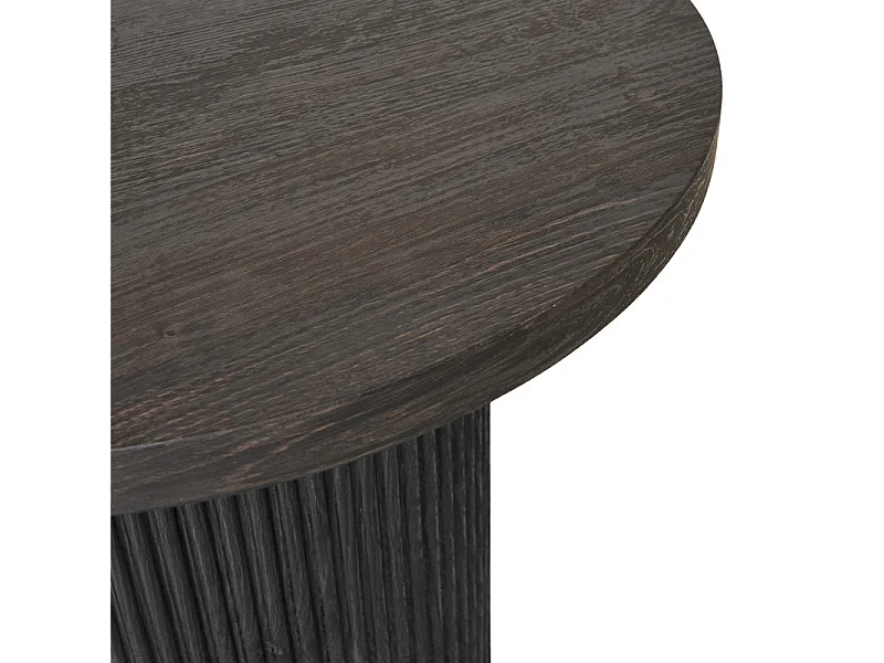 MIDO- Table à manger ronde 4 personnes  ø120 cm brun foncé