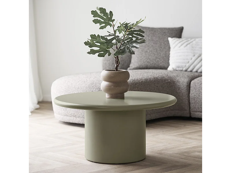 MAT-Table basse verte ø80 cm