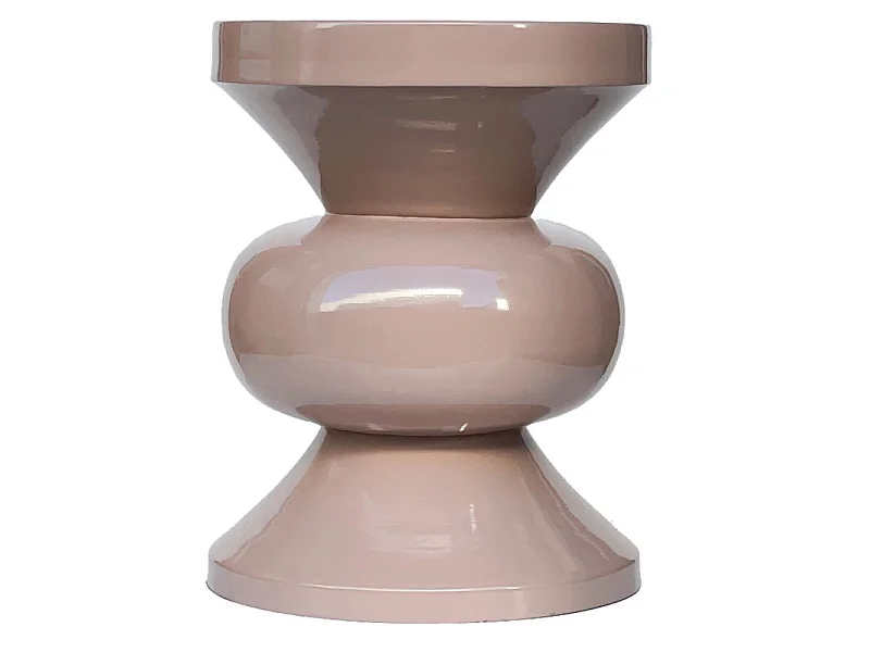 OLA-Table basse d'appoint acier laqué Vintage Pink