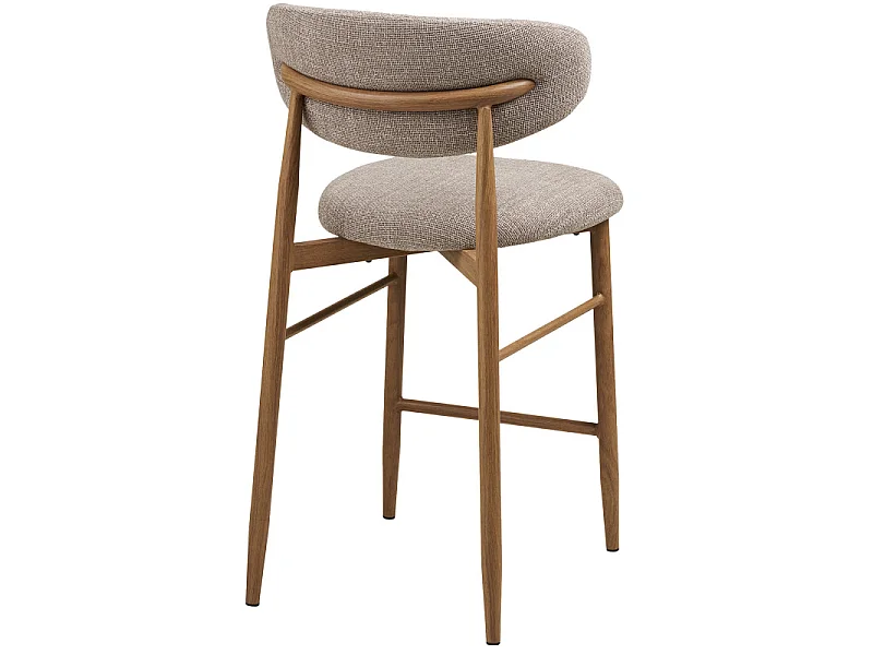 MYA-Set di 2 sgabelli tortora e effeto rovere