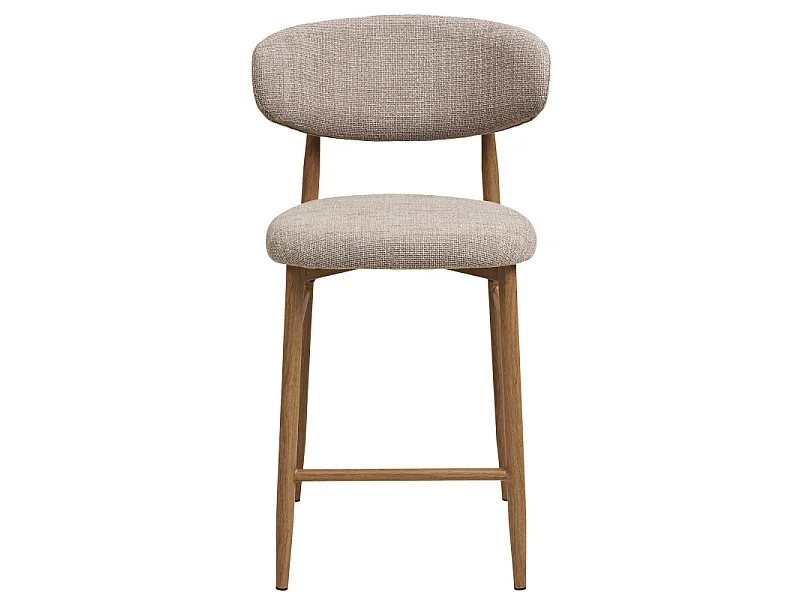 MYA-Set di 2 sgabelli tortora e effeto rovere