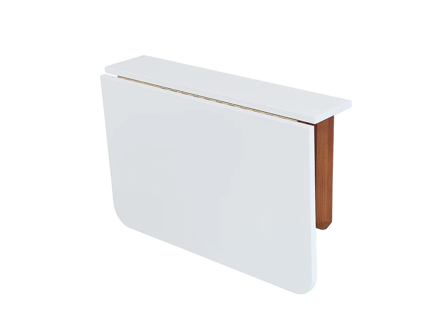 Table murale pliante Klapp 100 cm blanc | Pieds en frêne finition chêne