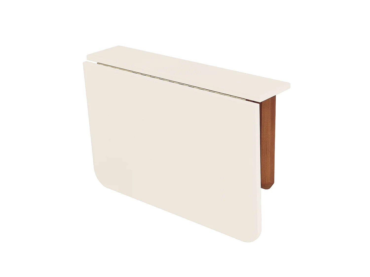 Table murale pliante Klapp 100 cm blanc craie | Pieds en frêne finition chêne
