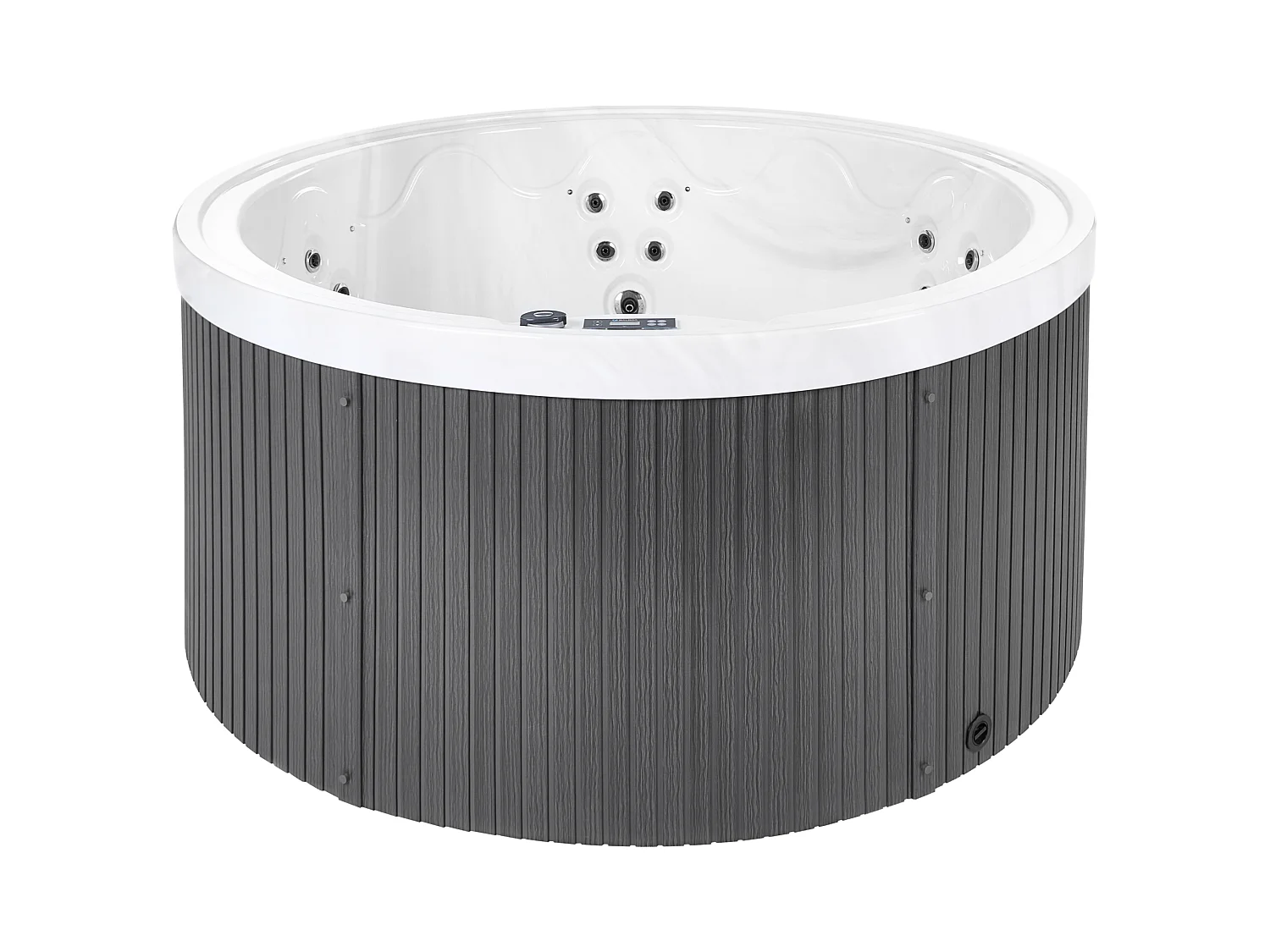 Outdoor Hot Tub with LED MARFIL Dark Grey