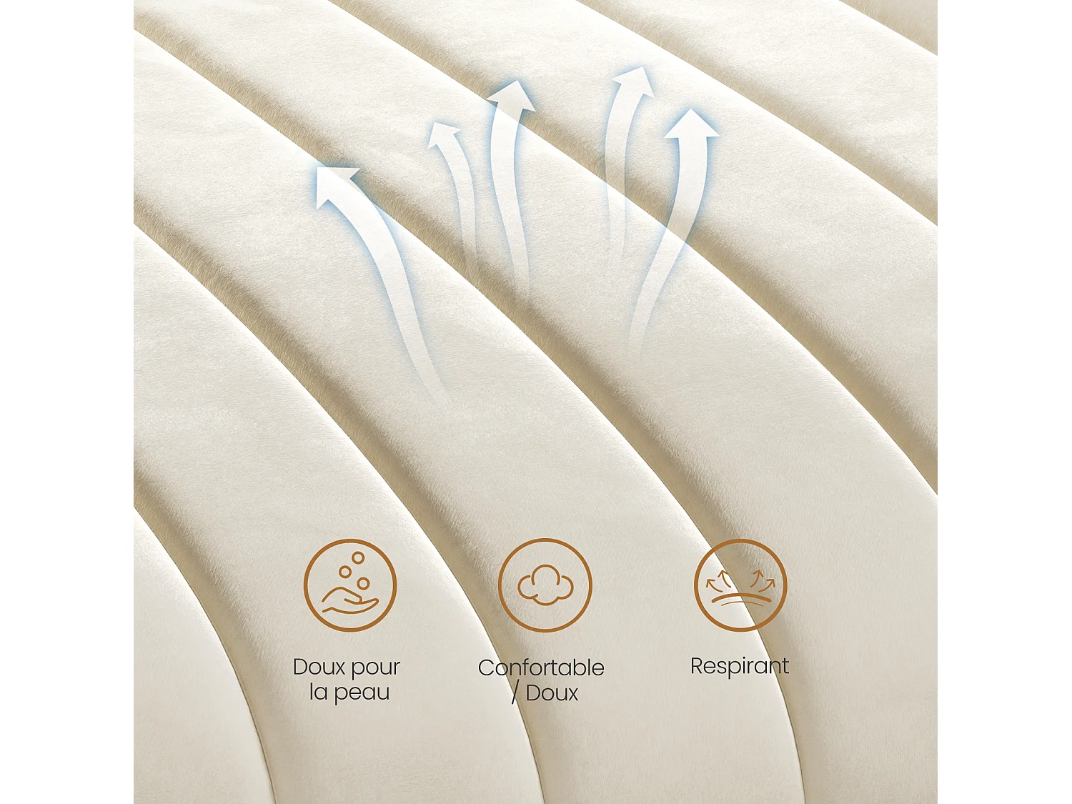 HavenlyHome - Lot de 4 Chaises Salle à Manger, Velours, Beige, Rembourrée,Dossier Ergonomique,Réglables,Pour Salon Chambre à Coucher