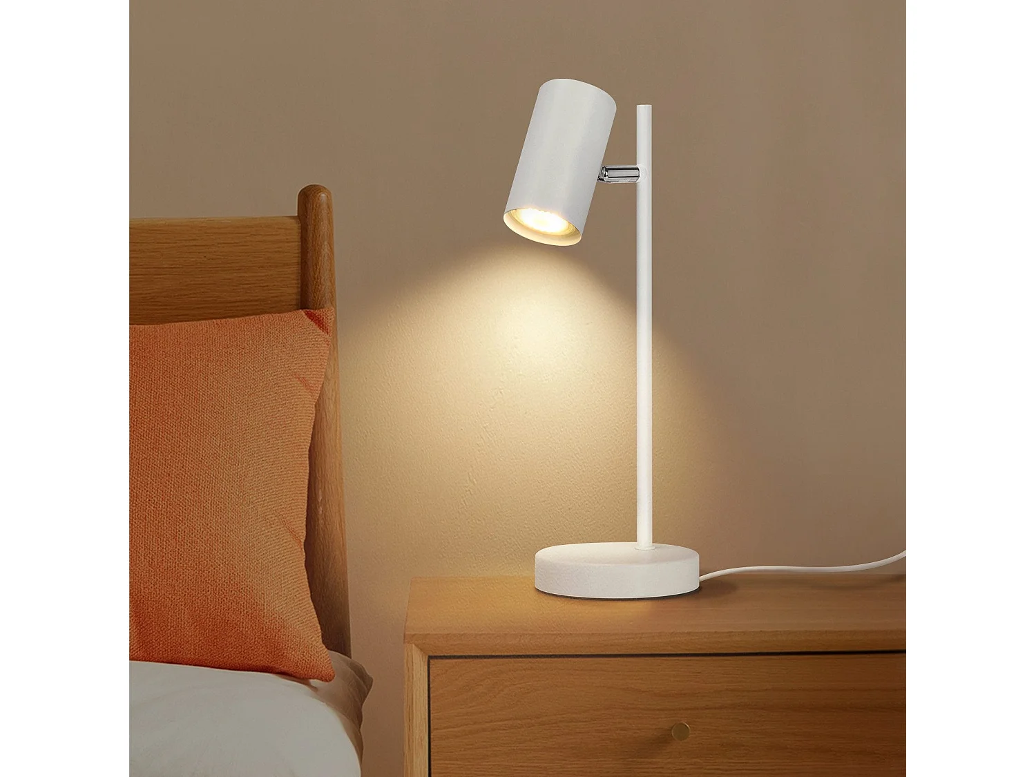 ZMH Lampe de table LED salon pivotante 350° GU10 lampe de table métal pour bureau