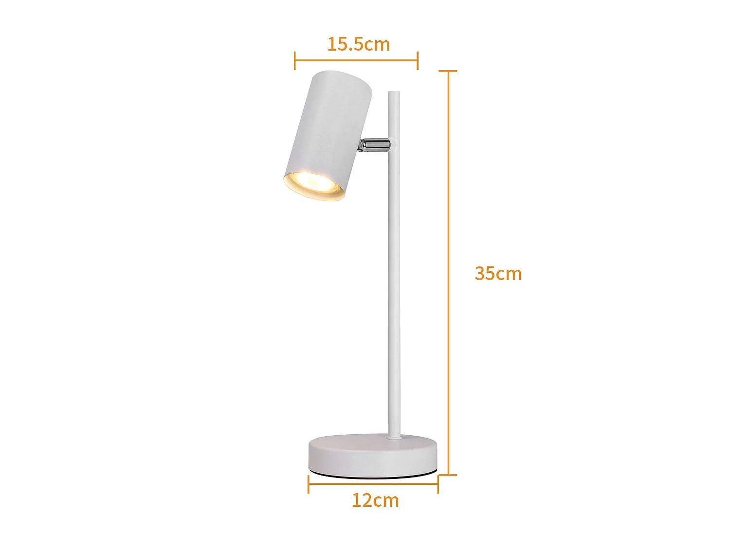 ZMH Lampe de table LED salon pivotante 350° GU10 lampe de table métal pour bureau
