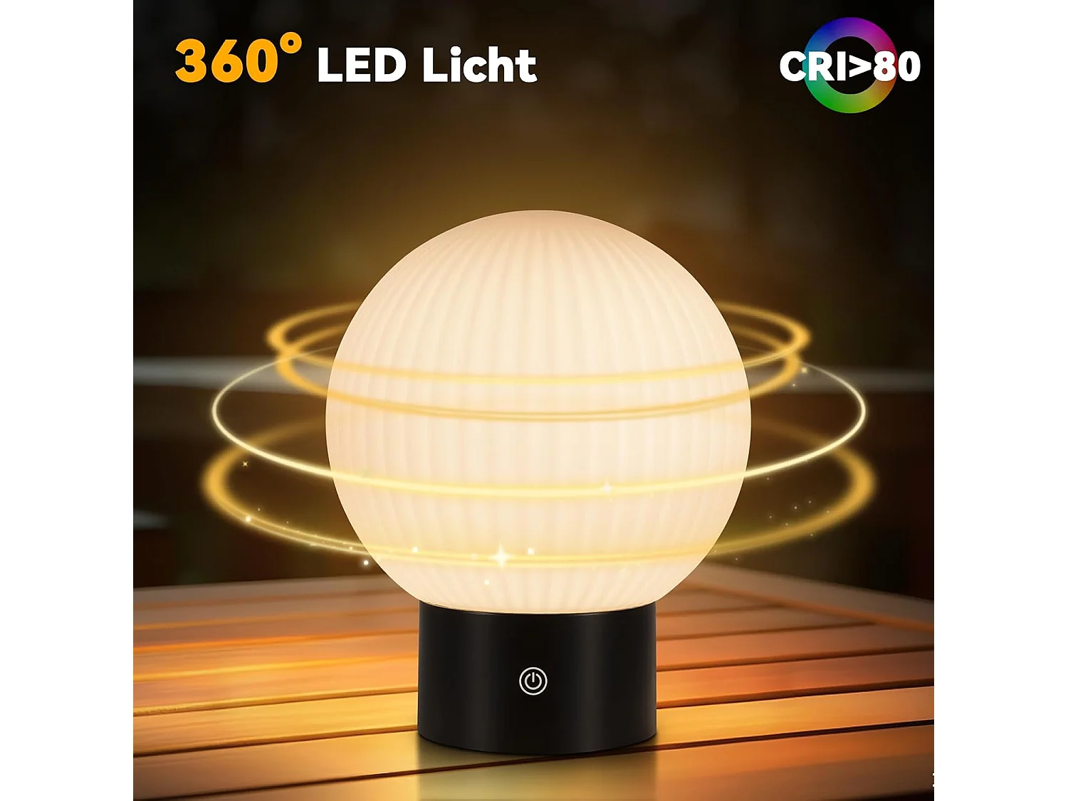 ZMH Lampe de chevet LED blanc rechargeable sans fil lampe de table intensité variable ronde tactile pour chambre
