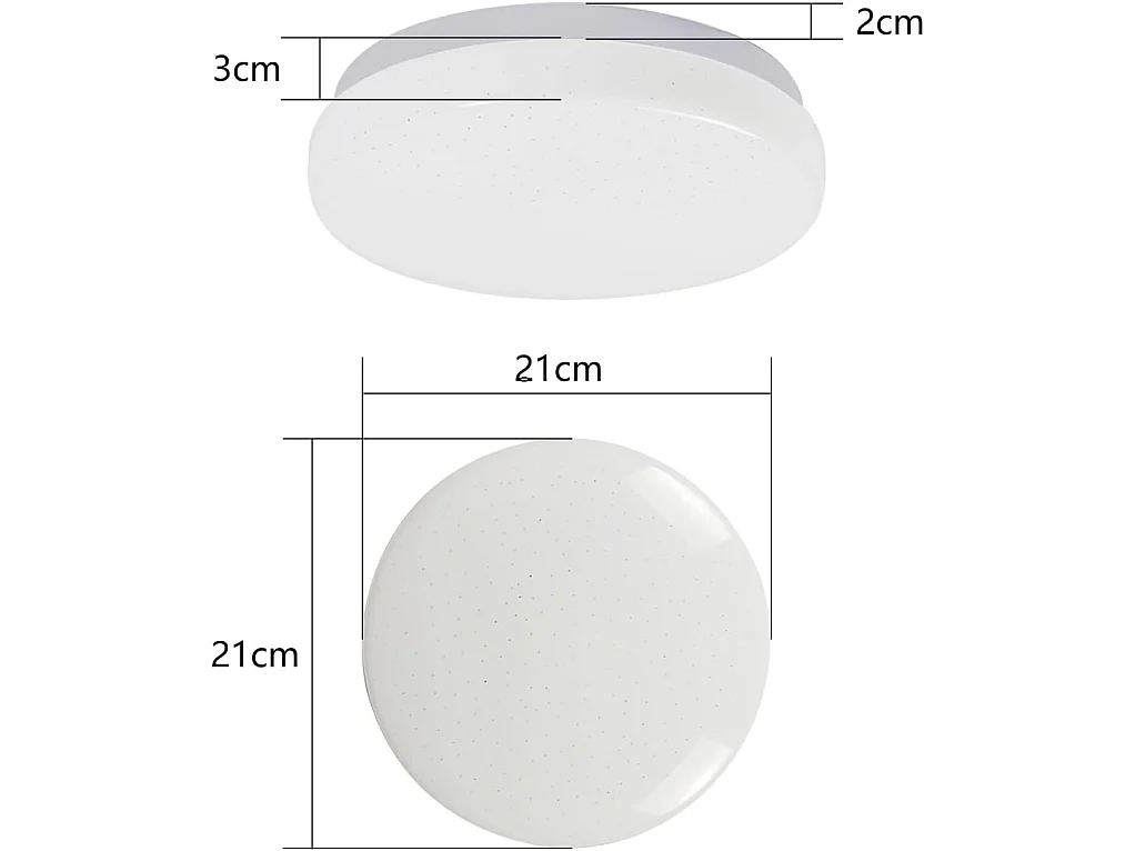 ZMH Plafonnier LED Ciel Étoilé Rond 15W Ø21cm Blanc Naturel 4000K  Pour Chambre Cuisine Bureau