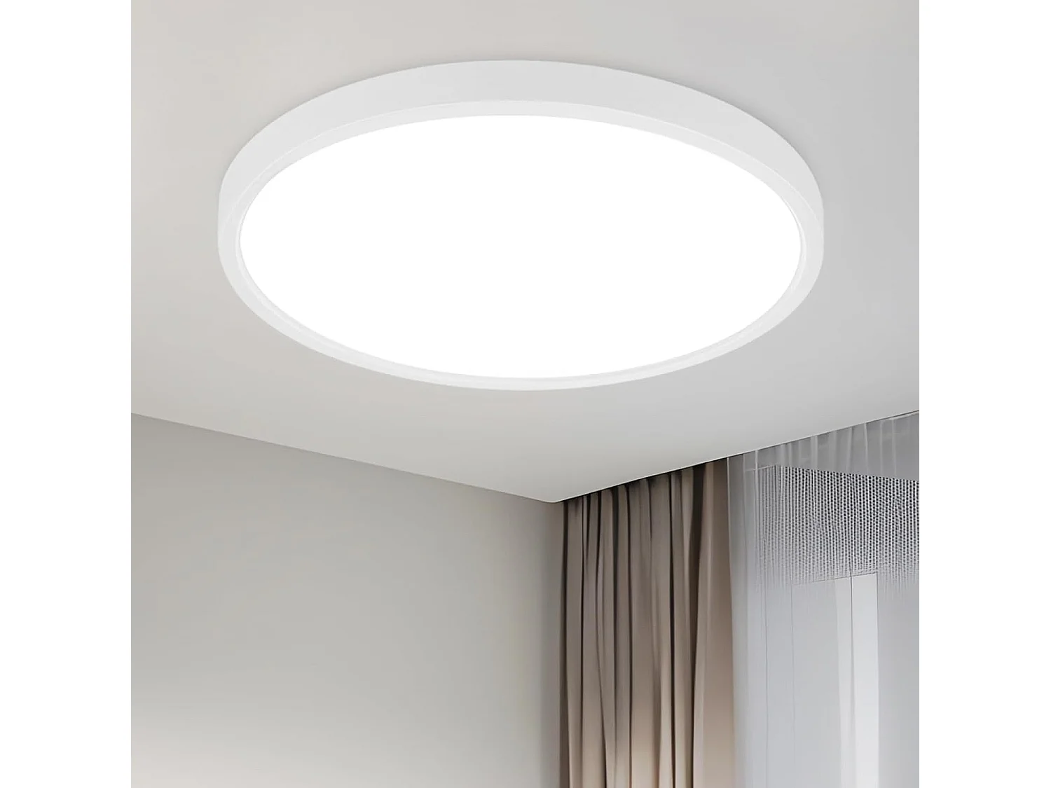 ZMH Plafonnier LED  ∅22 cm IP44 facile à monter soi-même avec les instructions de montage pour chambre à coucher