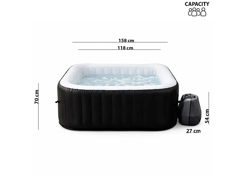 Tempo Style - Spa gonfiabile quadrata Armonia | Dimensioni 1.58 x 0.70 m