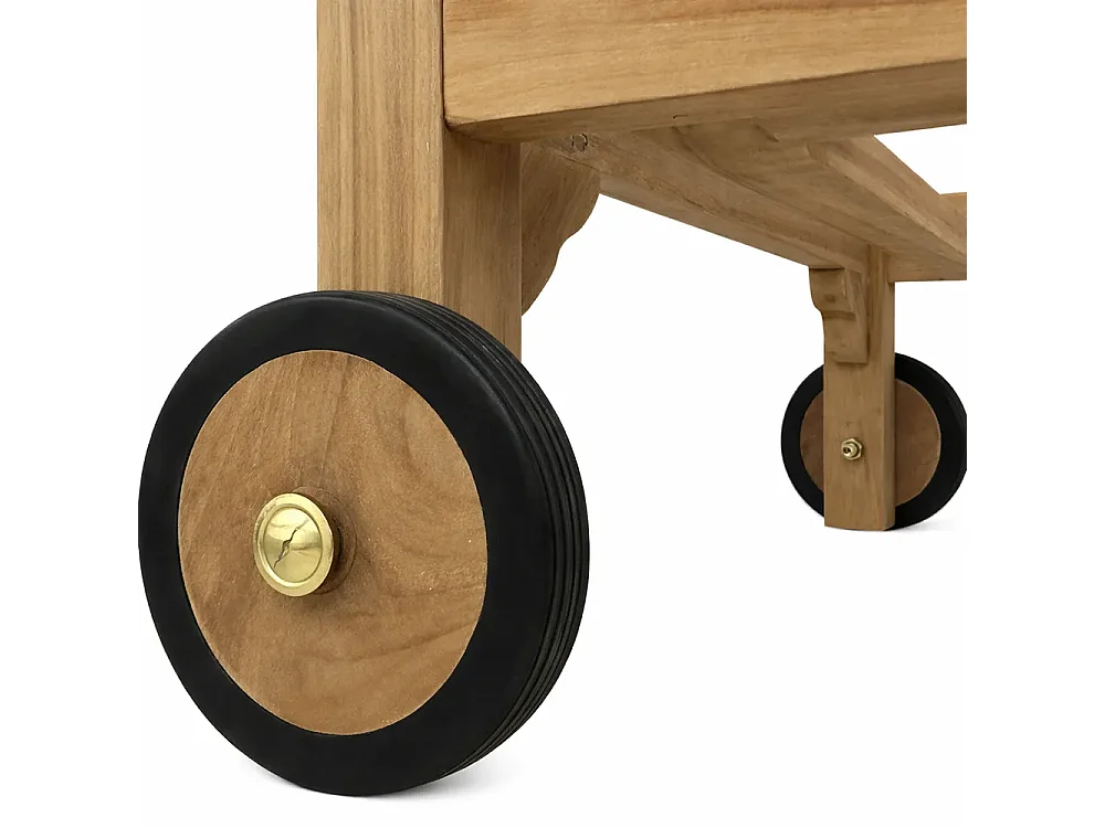 Tempo Style - Lettino Prendisole con Schienale Regolabile in Legno Teak Elafonisi