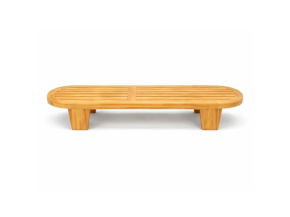 Tempo Style - Chaise longue ovale avec coussin en bois de teck – Sumba