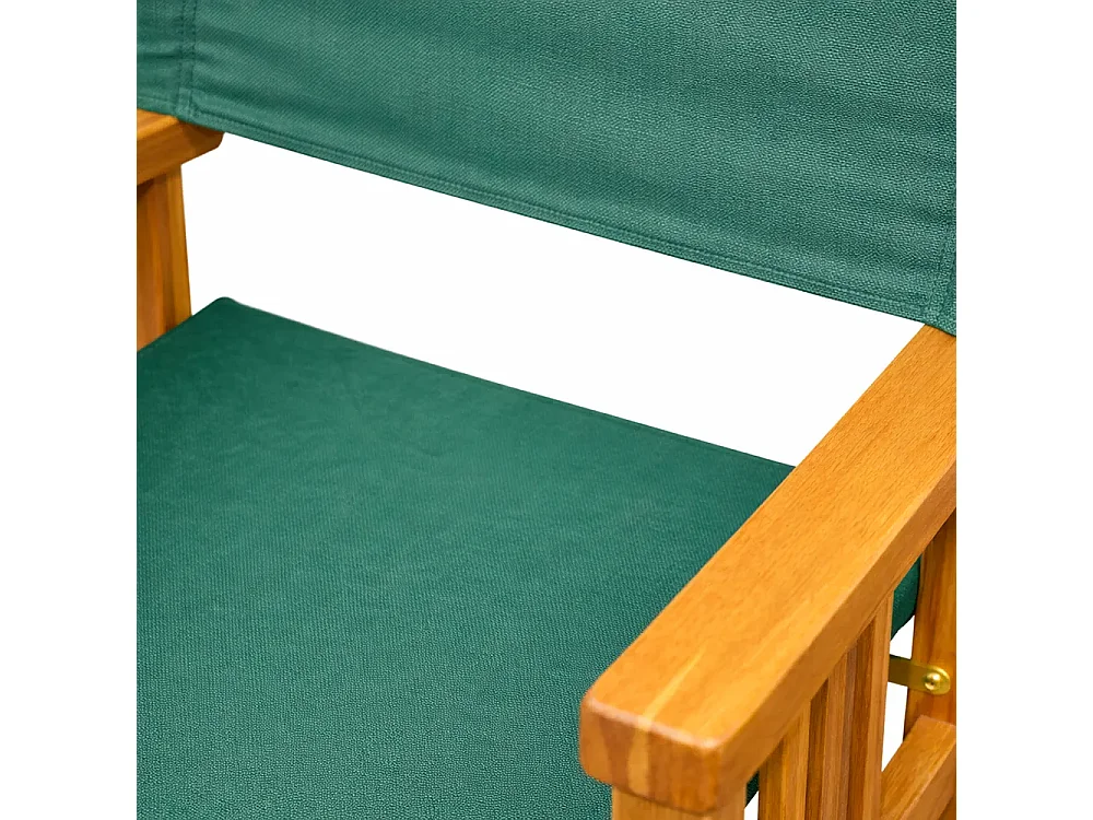 Tempo Style - Sedia Regista pieghevole Cannes in Legno Teak e Tela Verde