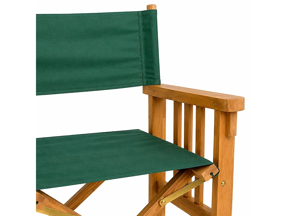 Tempo Style - Sedia Regista pieghevole Cannes in Legno Teak e Tela Verde