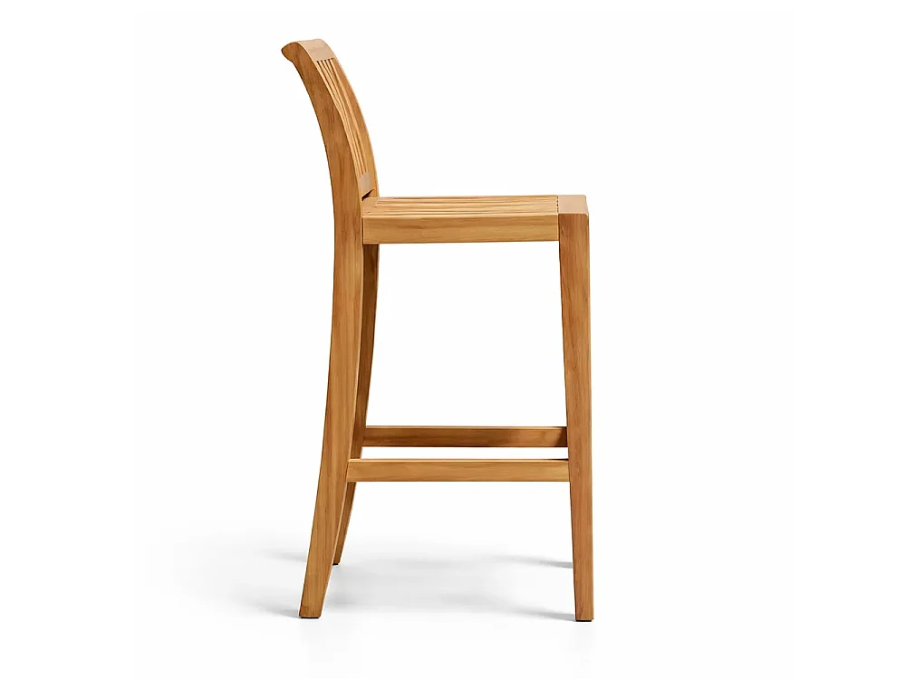 Tempo Style - Sgabello alto da esterno in Legno Teak – Tabouret