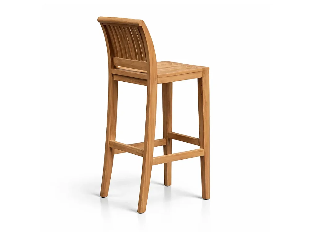 Tempo Style - Sgabello alto da esterno in Legno Teak – Tabouret