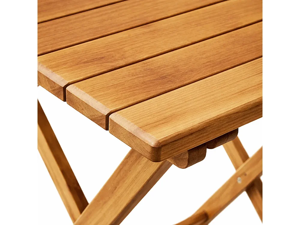 Tempo Style - Tavolo Pieghevole 80×80 cm in Teak per Esterno Burraco
