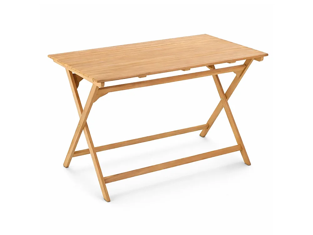 Tempo Style - Tavolo Pieghevole da Giardino in Legno Teak Massello Rettangolare – Banchetto