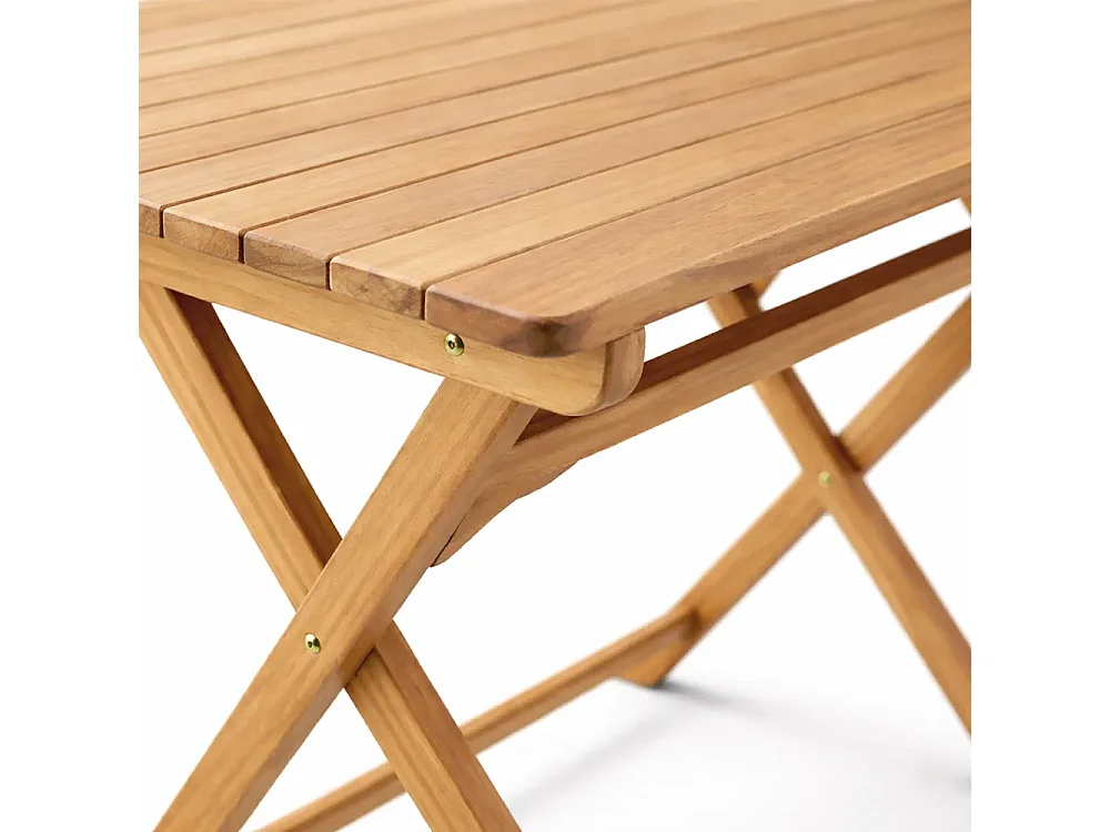 Tempo Style - Tavolo Pieghevole da Giardino in Legno Teak Massello Rettangolare – Banchetto