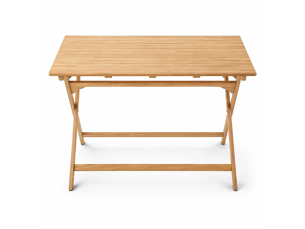 Tempo Style - Tavolo Pieghevole da Giardino in Legno Teak Massello Rettangolare – Banchetto