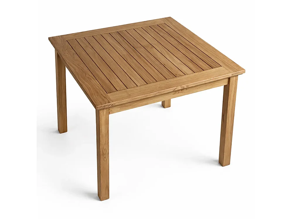 Tempo Style - Tavolo Quadrato 80×80 cm da Giardino in Teak Bistrot