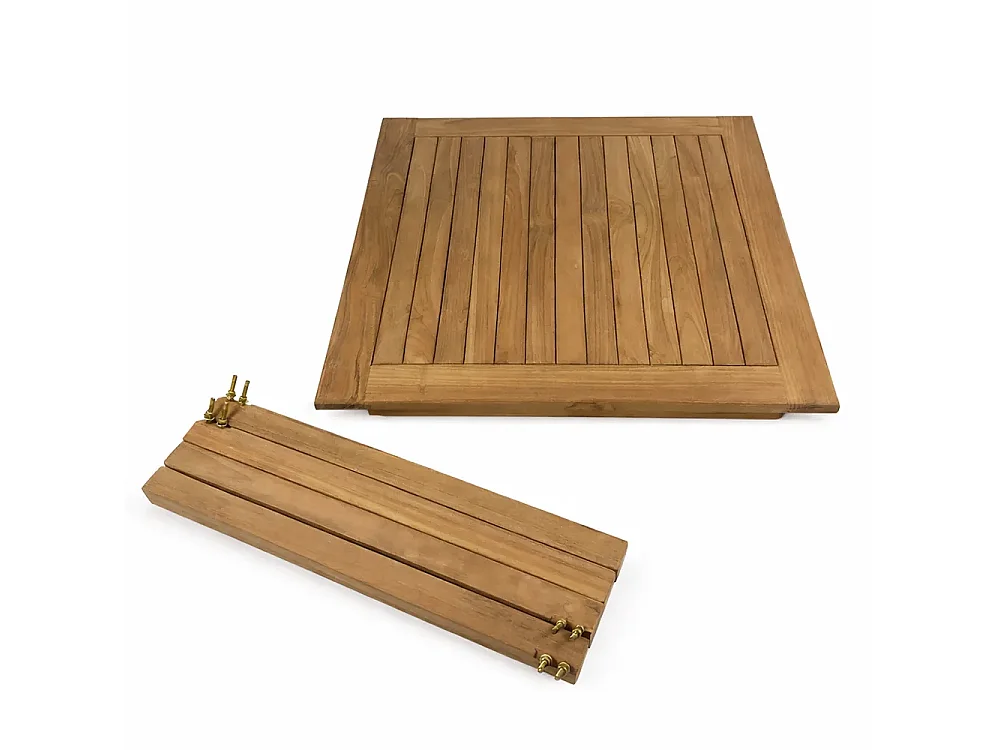 Tempo Style - Tavolo Quadrato 80×80 cm da Giardino in Teak Bistrot