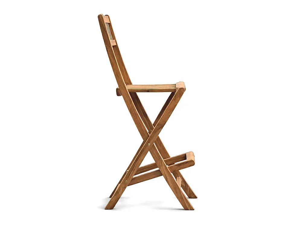 Tempo Style - Set di 2 Sgabelli pieghevoli da esterno in Legno Teak
