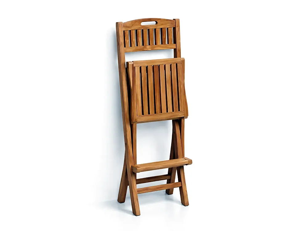 Tempo Style - Set di 2 Sgabelli pieghevoli da esterno in Legno Teak