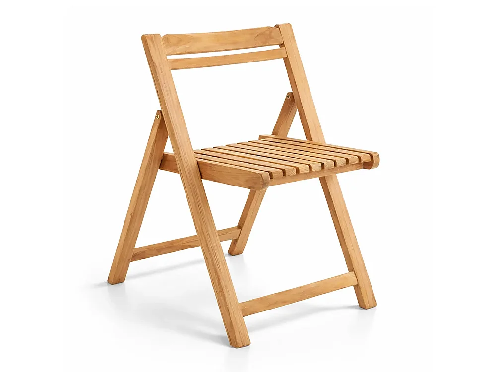Tempo Style - Set di 2 Sedie Pieghevoli in Legno Teak – Silla