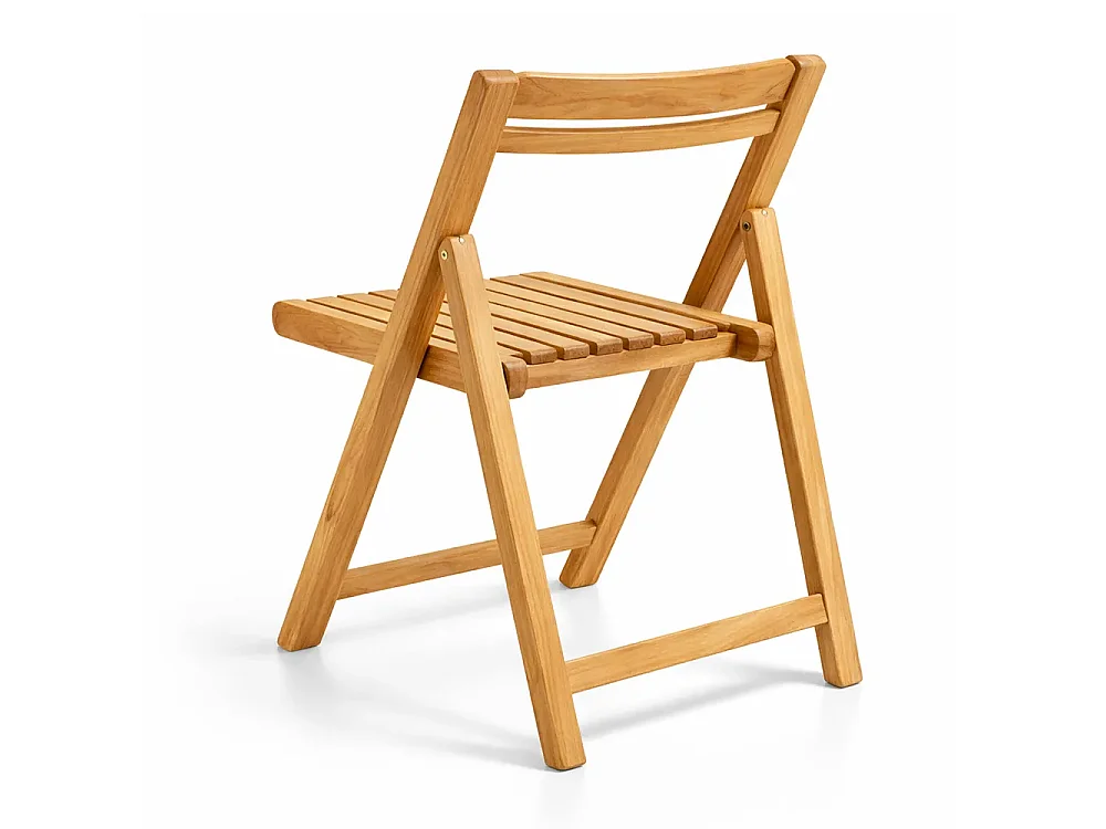 Tempo Style - Set di 2 Sedie Pieghevoli in Legno Teak – Silla