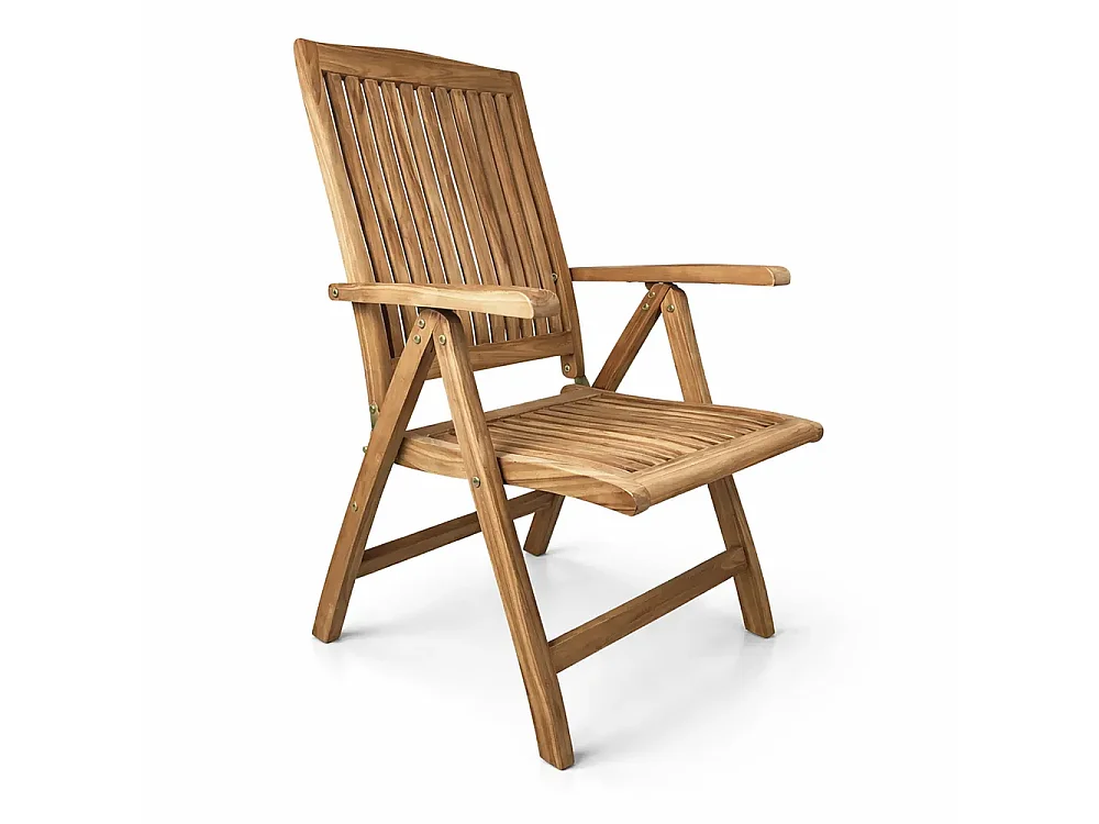 Tempo Style - Sedia Pieghevole con Braccioli in Teak Bali