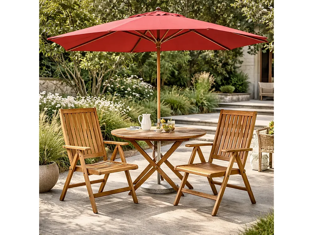Tempo Style - Sedia Pieghevole con Braccioli in Teak Bali